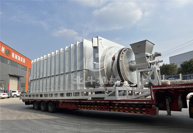 連續式環保椰殼炭化爐三車齊發廣東地區